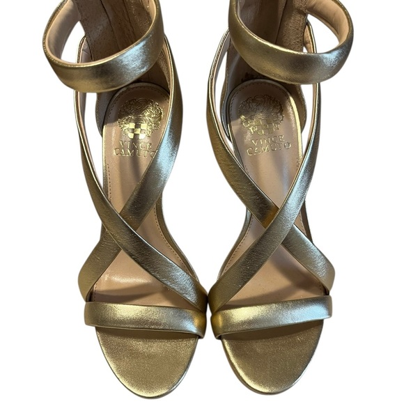 Vince Camuto Shoes - Vince Camuto Gold Strappy Heels Size 7 1/2